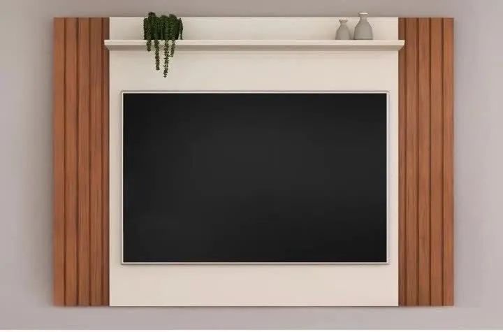 Painel Home P/tv até 55 Polegadas Trend Ripado Extensível C/ Prateleira 108x150cm 