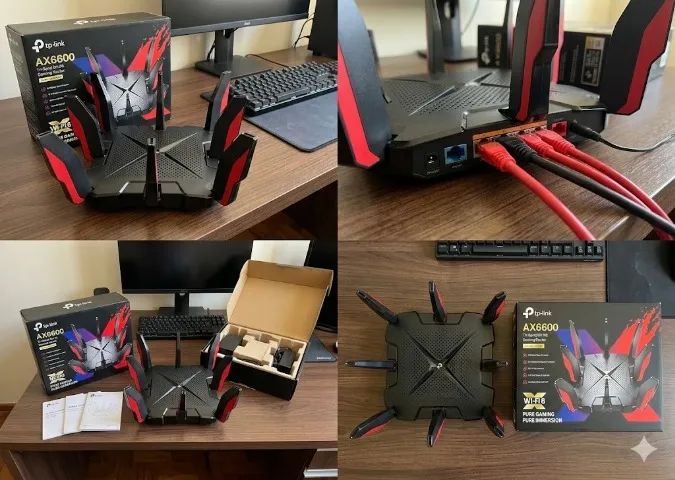 Roteador Gamer TP-Link Archer GX90 AX6600 Tri-Band (Impecável)