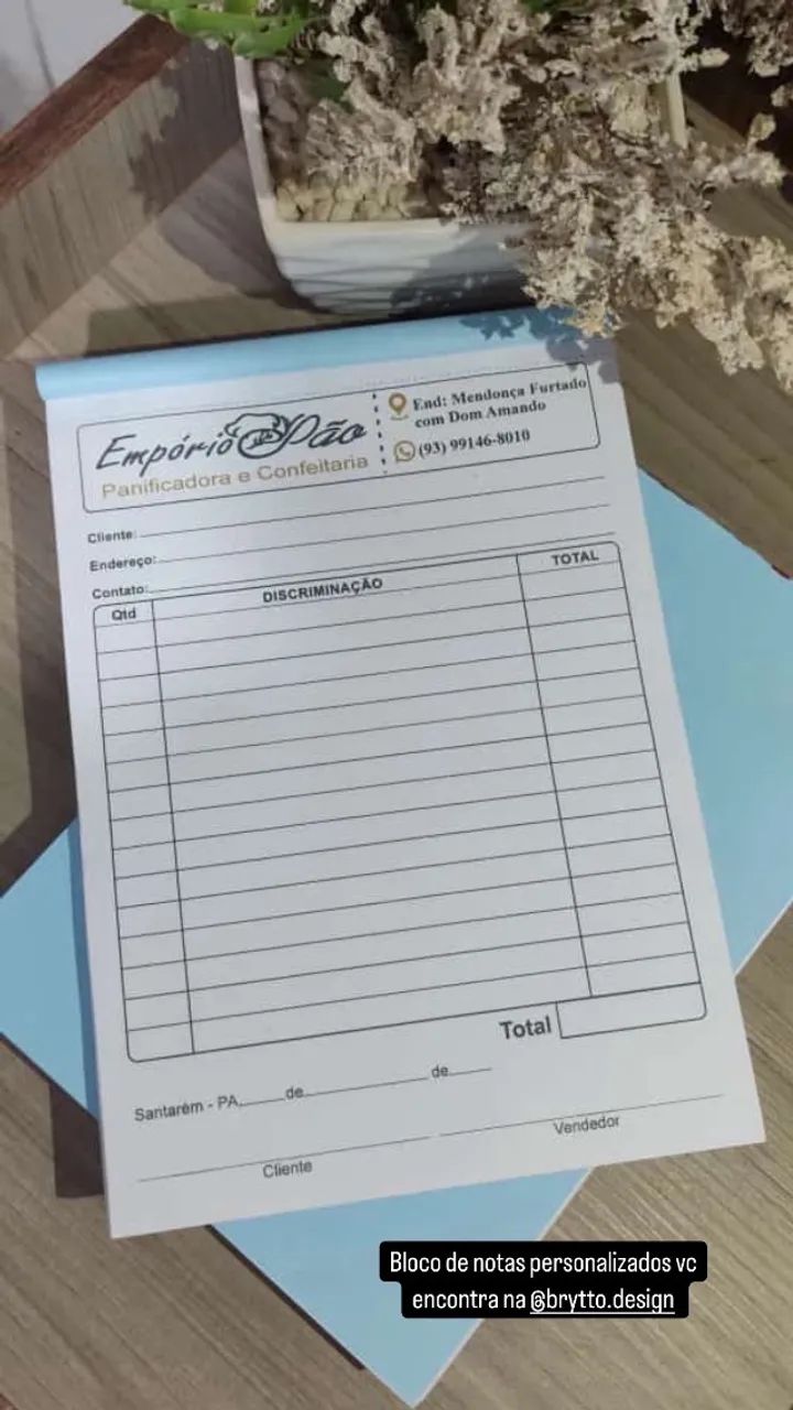Blocos de Notas e Recibo