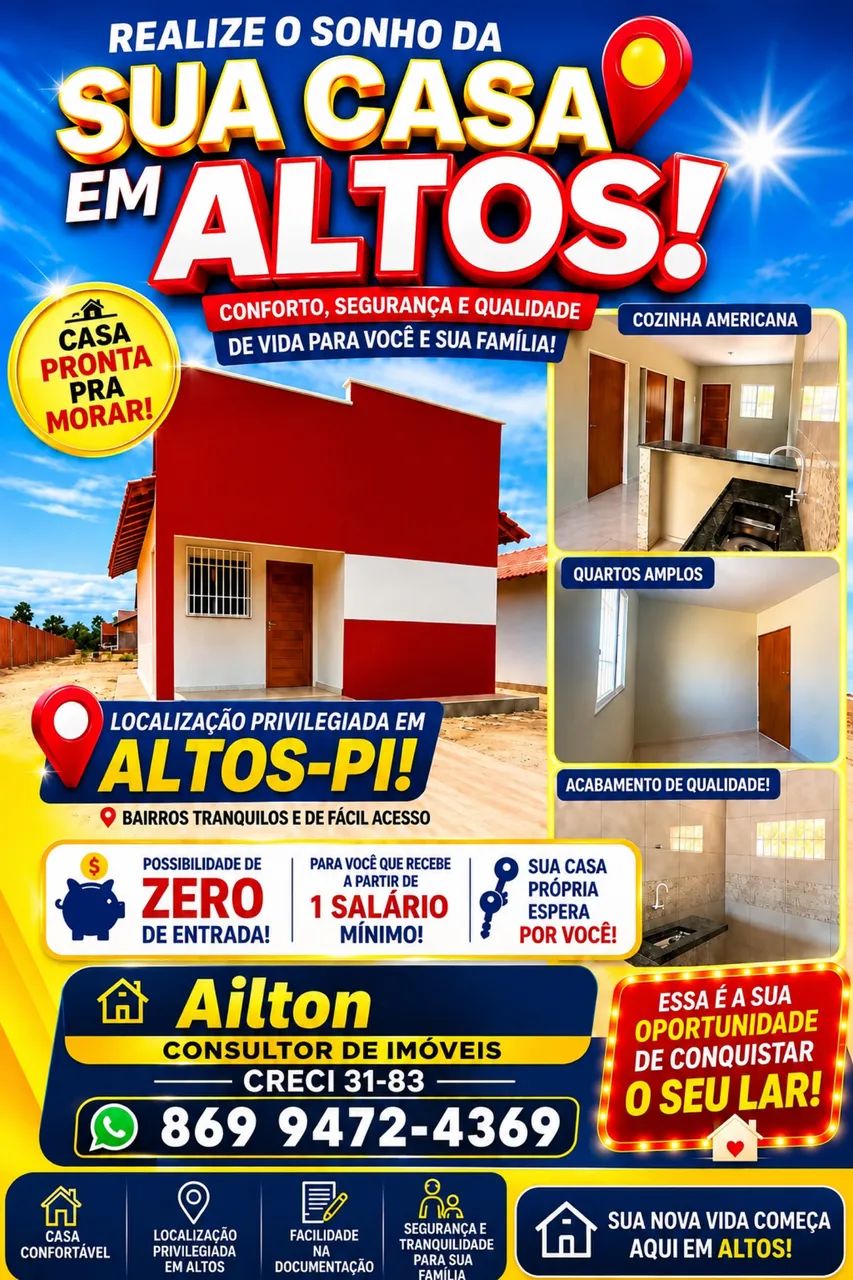 OPORTUNIDADE DE CASA PRÓPRIA 