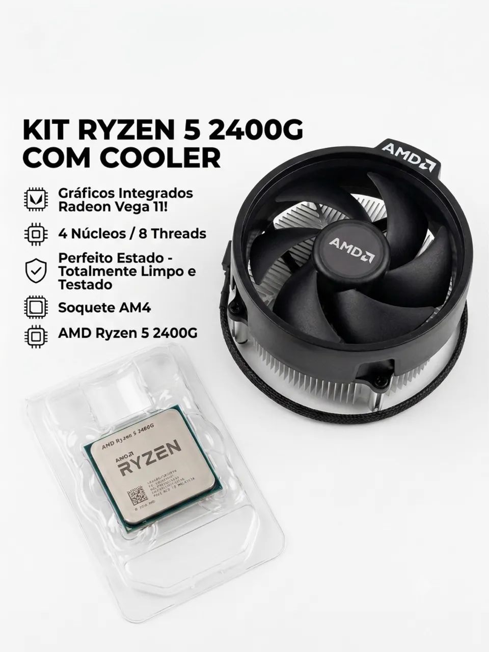 Ryzen 5 2400g + cooler AMD original