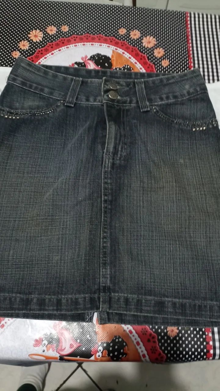 Mini saia jeans 36