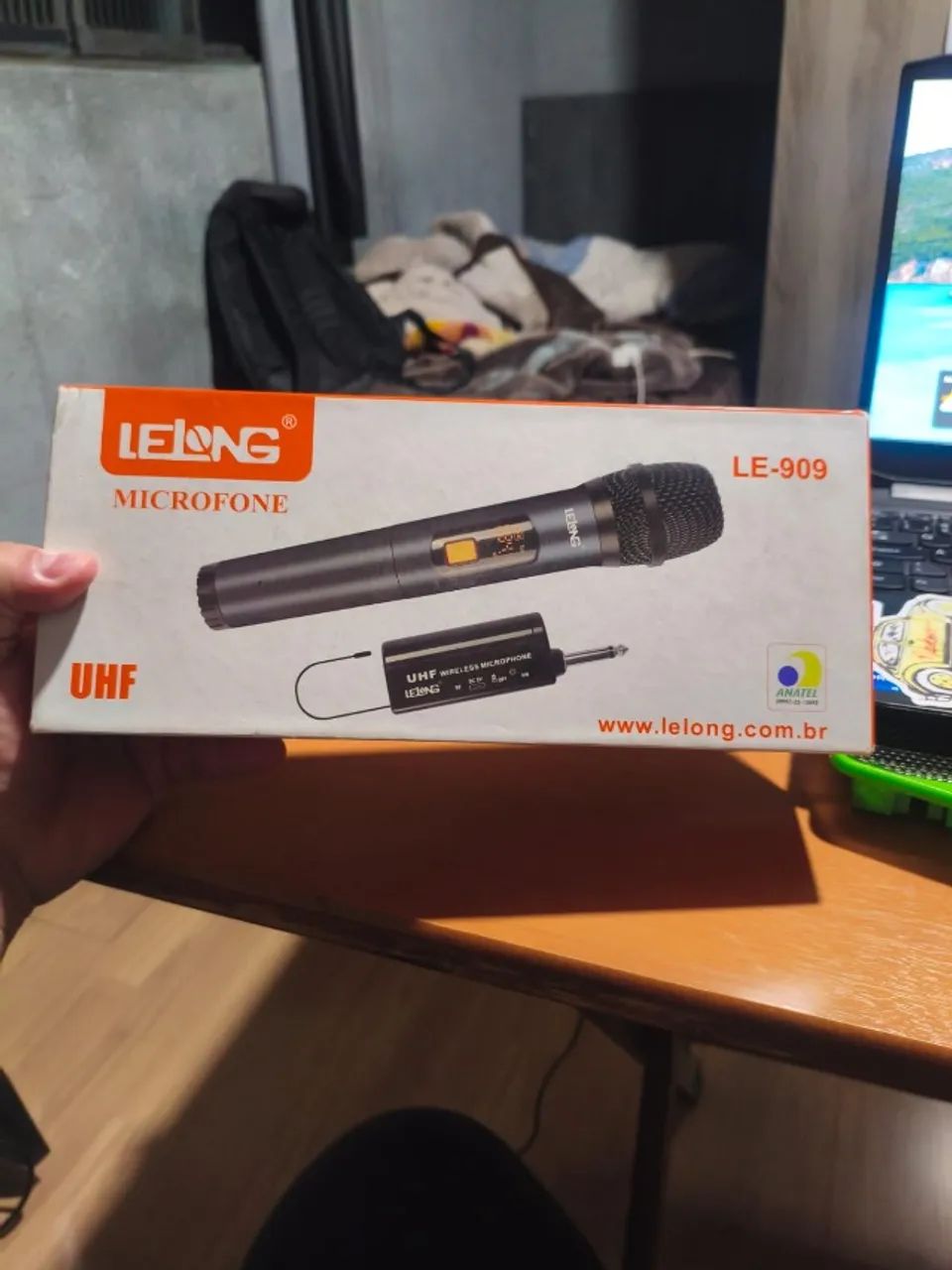 Microfone Sem Fio Receptor Digital Wireless Lelong Le-909