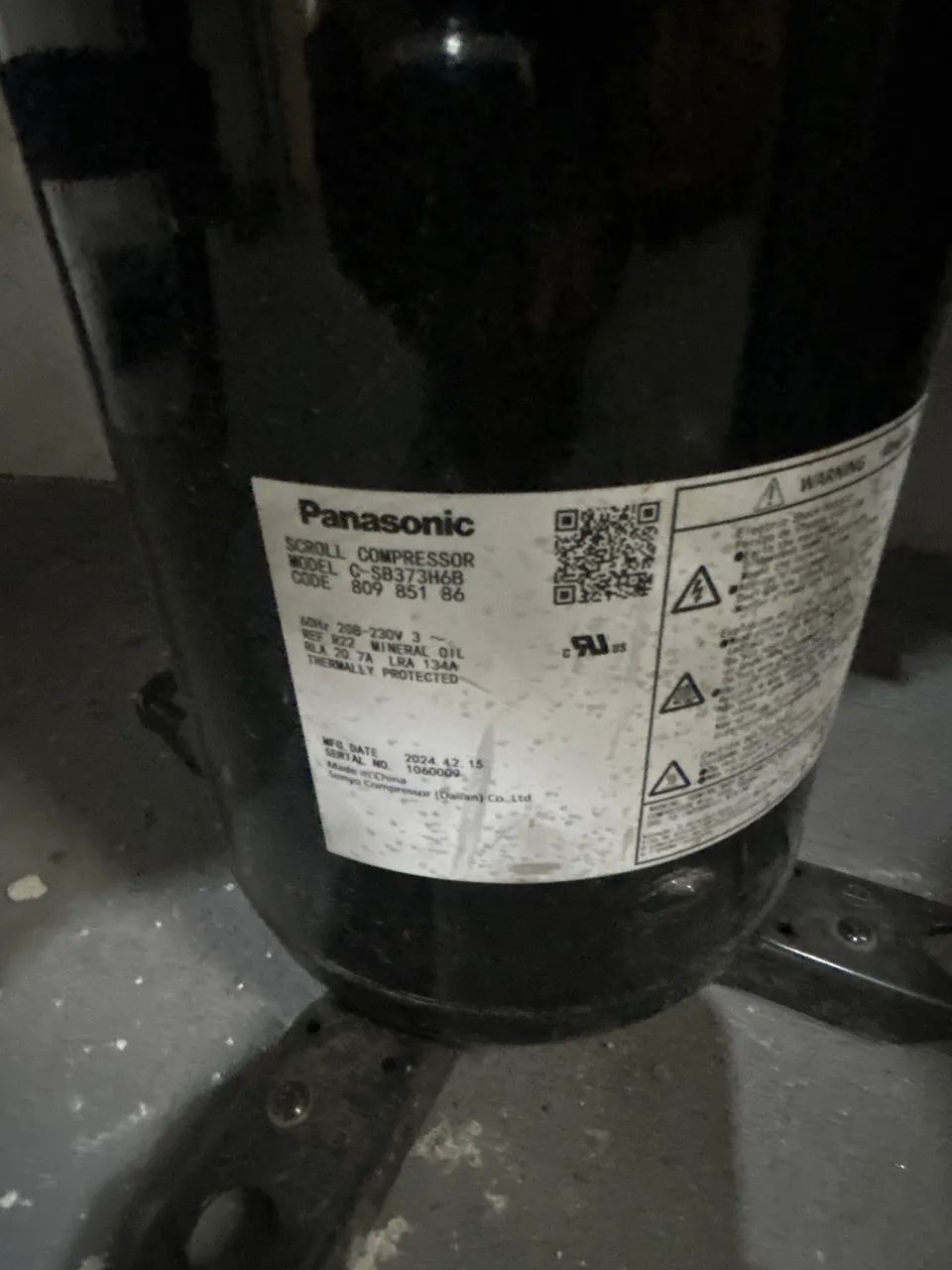 Compressor scroll 5tr 220v trifásico R22