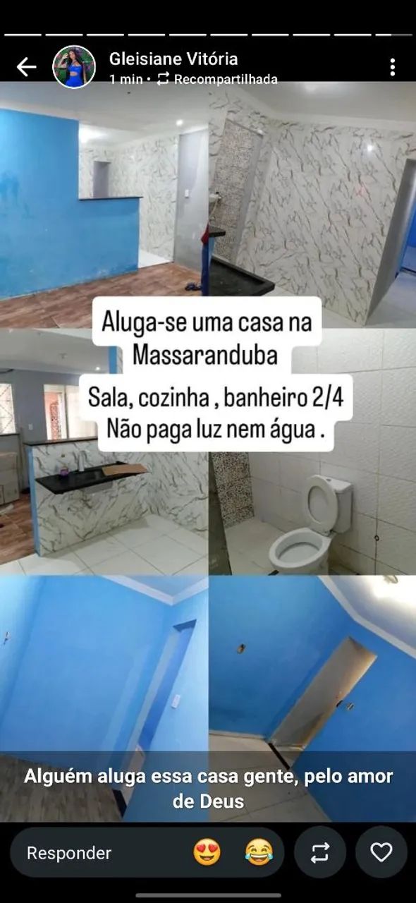 Casa 2/4 sala cozinha e banheiro 