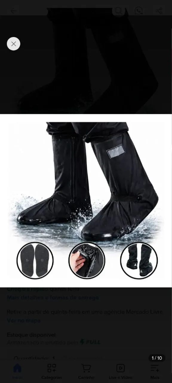 CAPA DE CHUVA FEMININA COMPLETA  - Foto 4