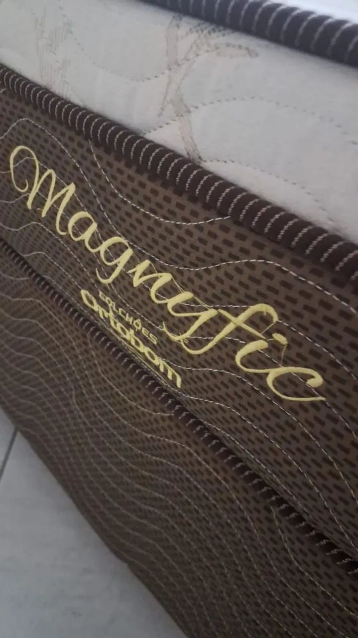 Cama box Ortobom com colchão de molas e cabeceira - Foto 2