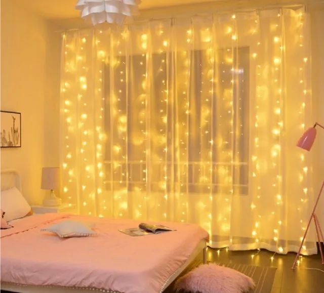 Cortina de LED 3m x 3m com Controle - Decoração Festa Casamento  - Foto 4