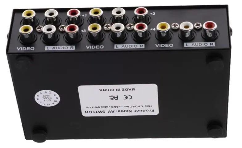 Seletor de vídeo RCA - 4 entradas, 1 saída. àudio e Vídeo. Para VHS, DVD, Games em geral. - Foto 3