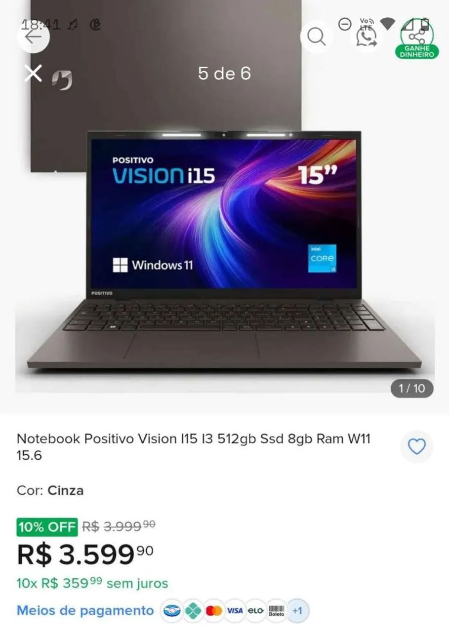 Notebook vision i15  - Foto 4