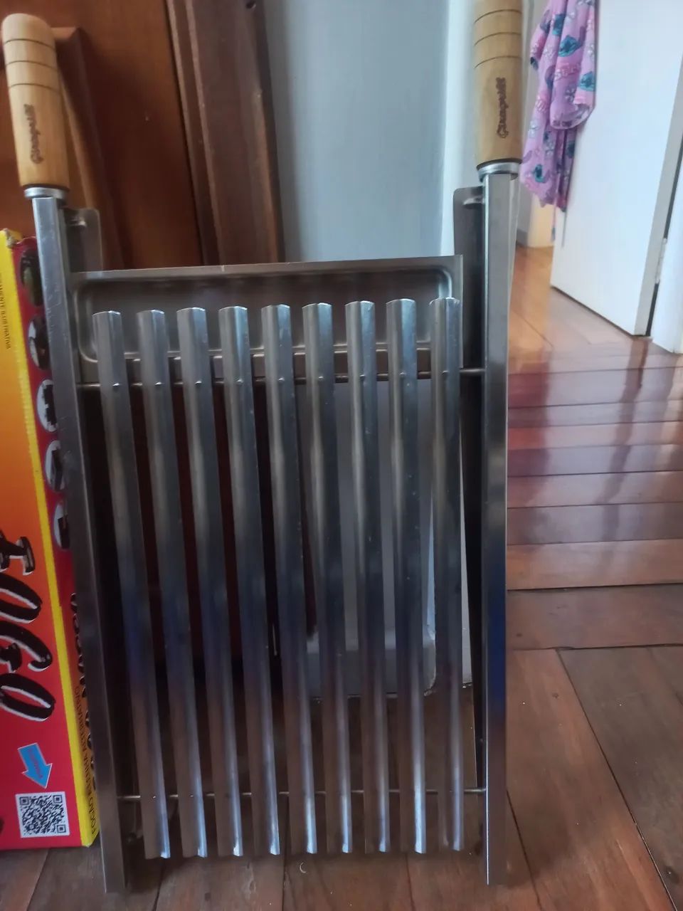 Grelha Argentina inox giragrill  de primeira linha e fogão a lenha portátil 