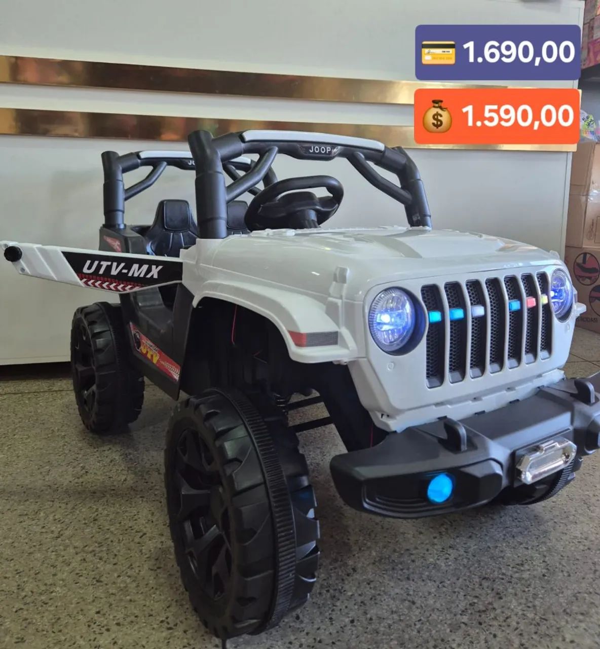 Jeep 12v com controle e pedal elétrico  - Foto 2