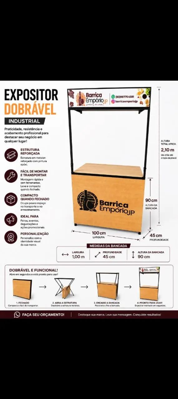 Barraca expositor desmontável 