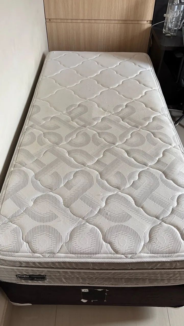 Vendo Cama Box Marquês e Colchão de Solteiro Umaflex - Foto 2