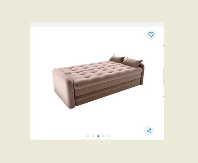 Sofá Cama Reclinável, 3 Lugares, + Bicama, Cor Marrom (Usado) - Foto 2