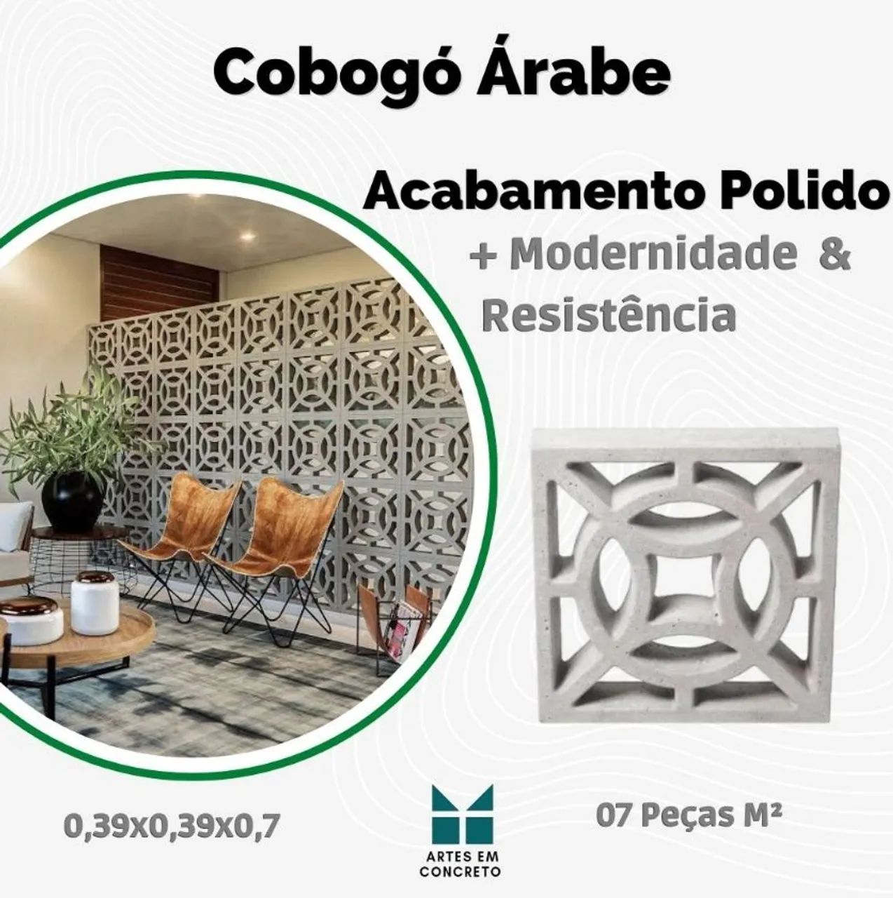 COBOGÓ ÁRABE EM CONCRETO MACIÇO 