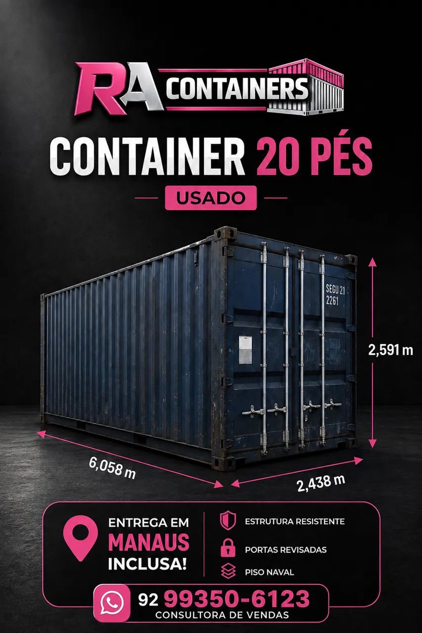 ? CONTÊINER 20 E 40 PÉS | NOVOS E USADOS  - Foto 2