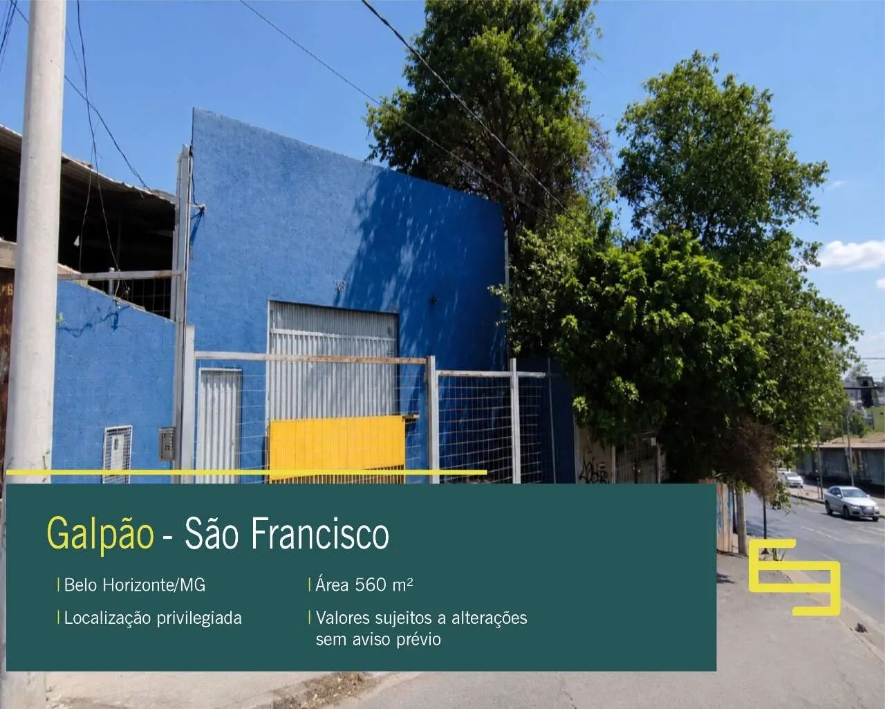 Galpão para alugar no bairro São Francisco em BH