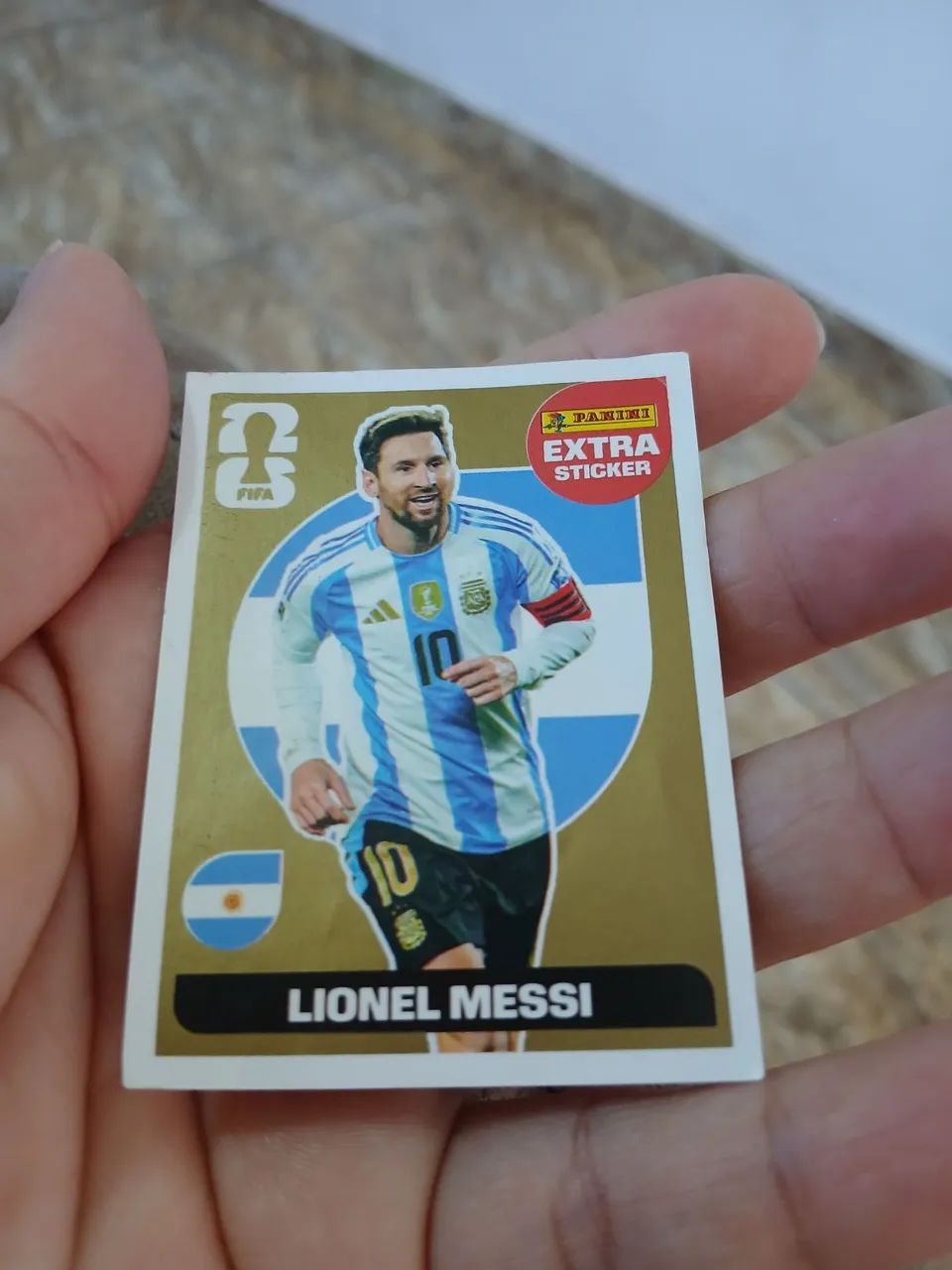 Figurinha Panini Extra Sticker Dourada Messi Copa 2026