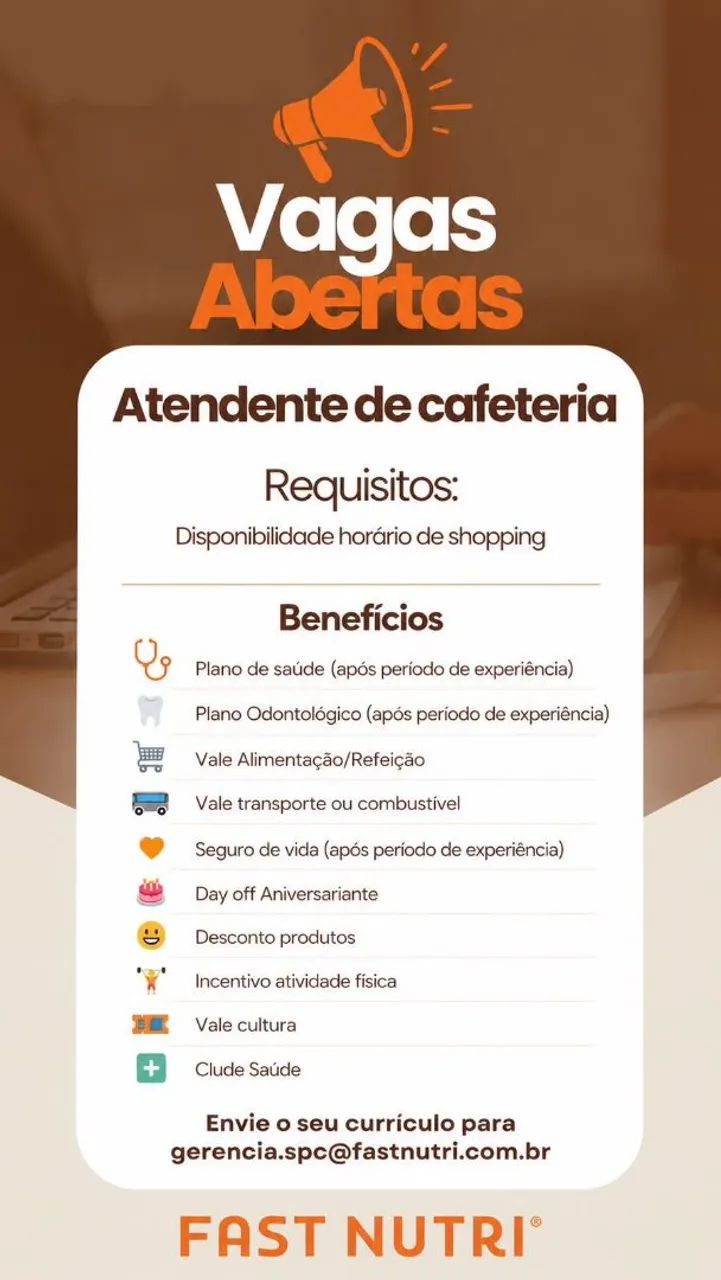 Vaga de Atendente 