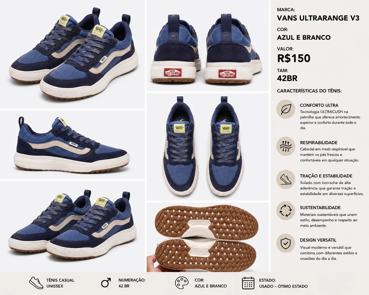 Tênis masculino breaknet 2.0 Adidas - Calçados - Anil, Rio de