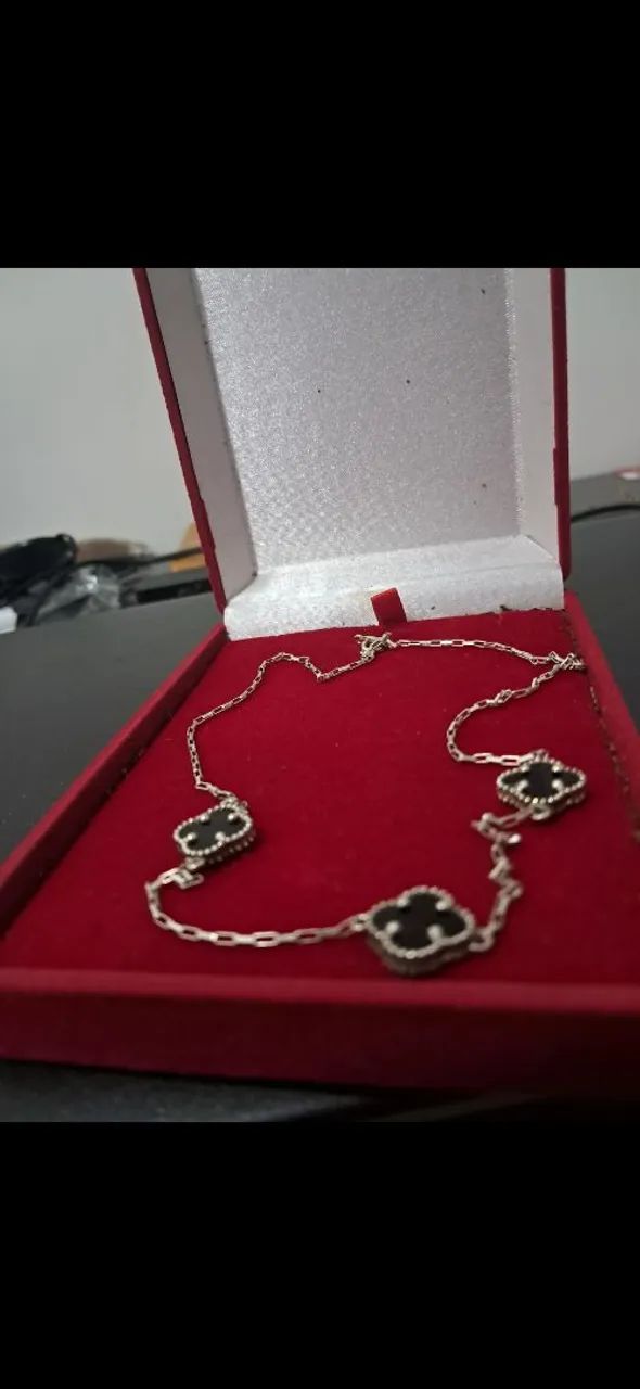 Colar trevo prata 925 - Foto 4