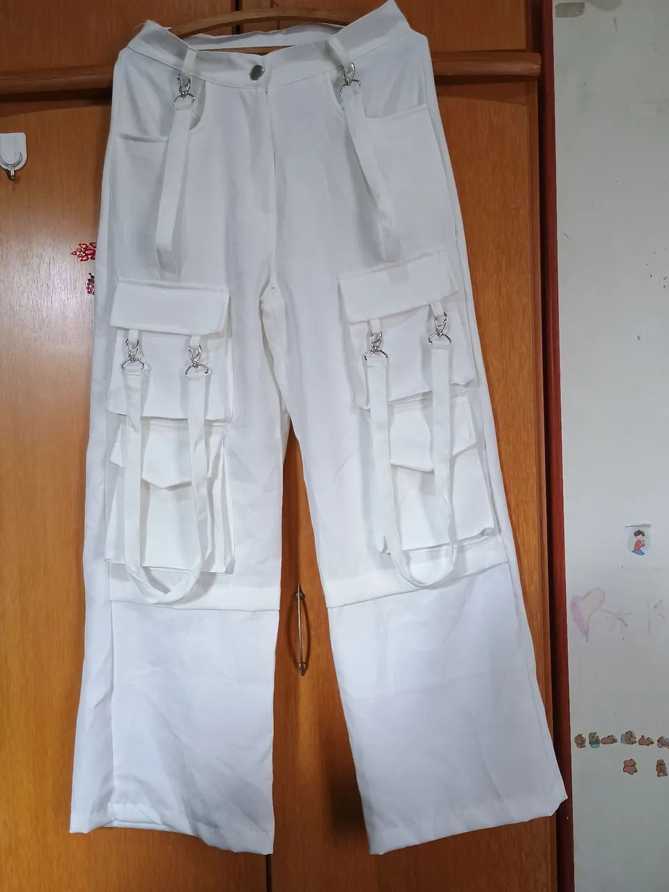 Calça feminina branca cargo  - Foto 4