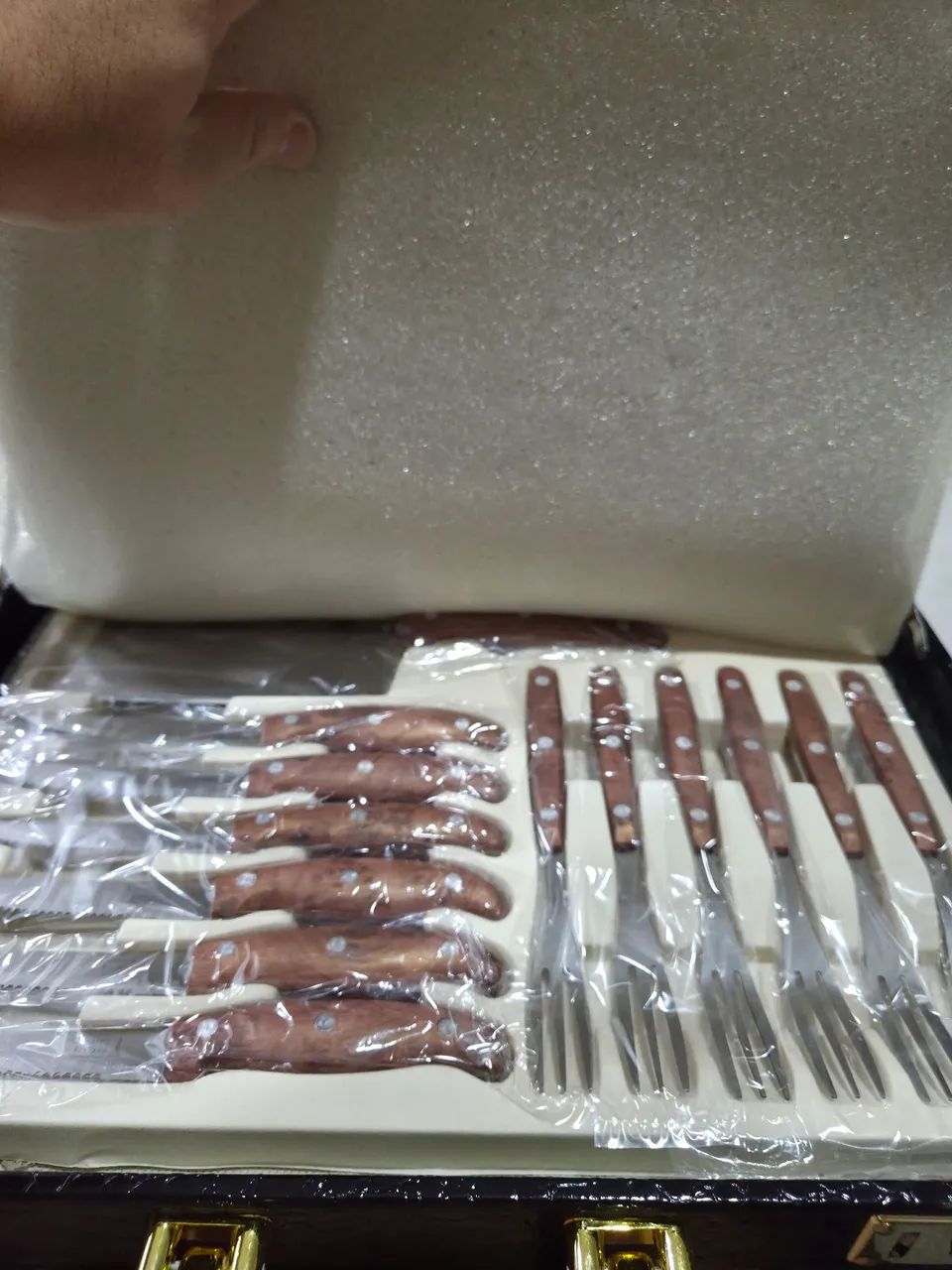 Faqueiro de madeira pura - Foto 2