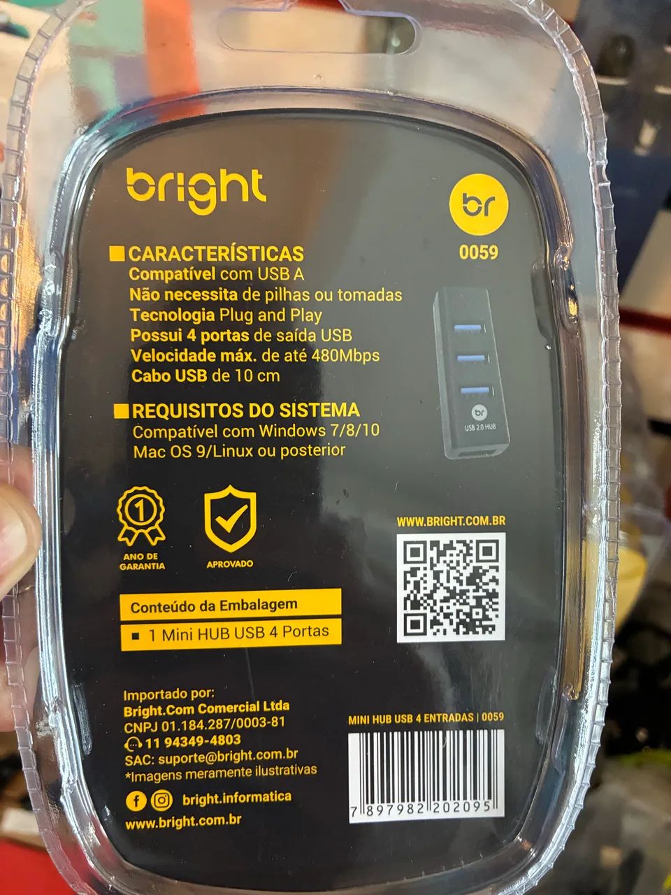 Hub usb Bright 4 portas  - Foto 4