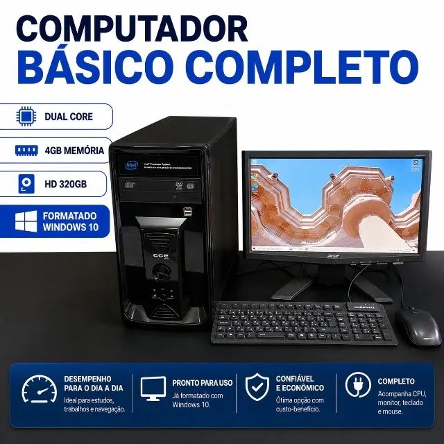 Computador Básico Dual Core Revisada Com Garantia!