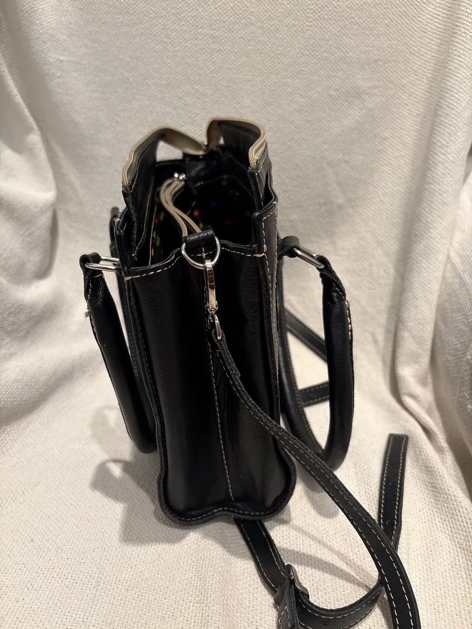 Bolsa preta couro Soulier  - Foto 4