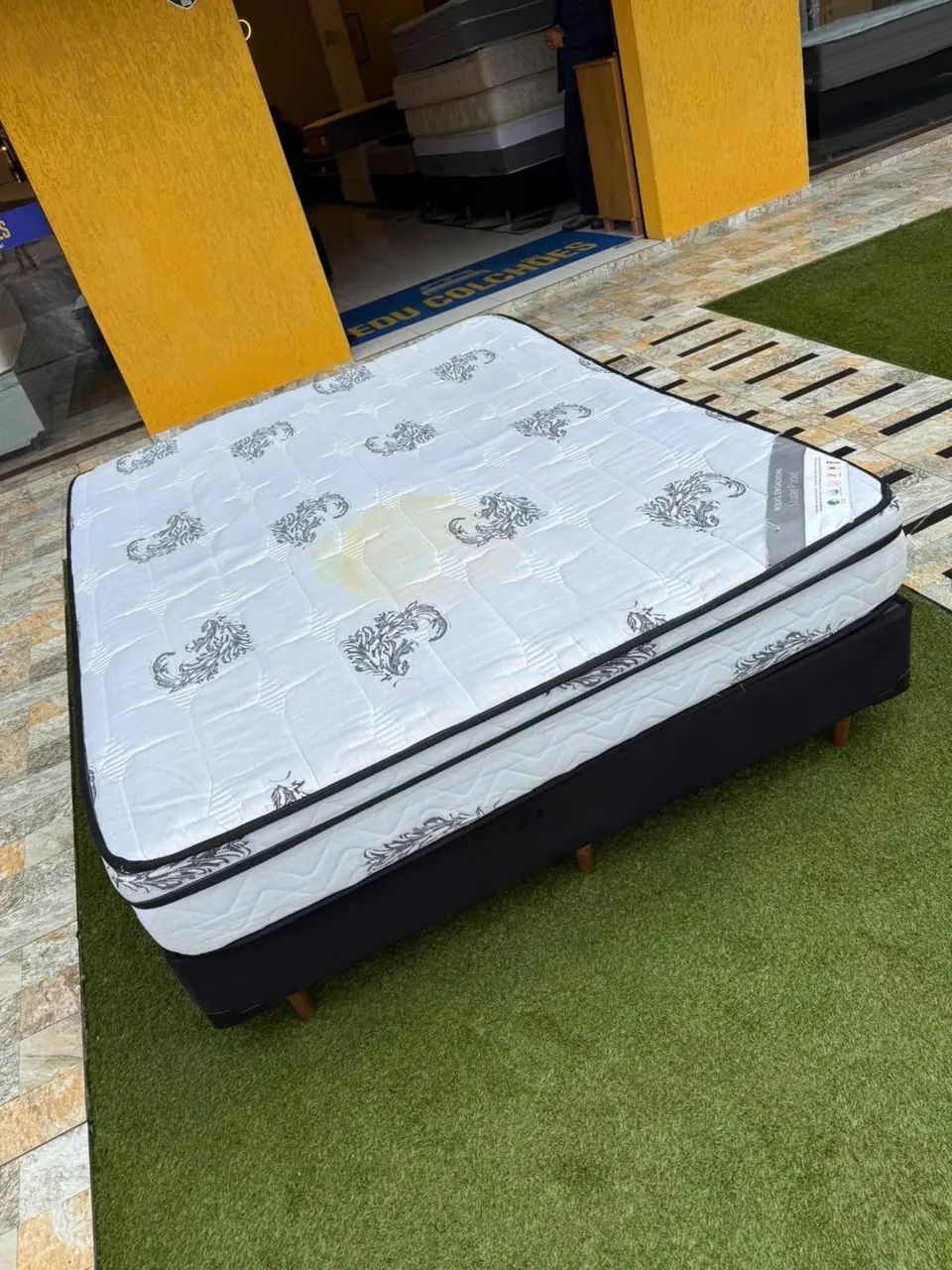 Conjunto box Queen Size ORTOBOM USADA TOP - ENTREGAMOS  - Foto 4