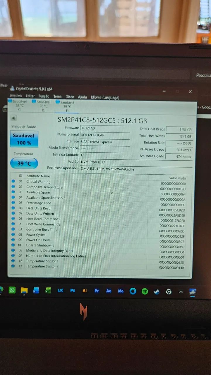 SSD Nvme ADATA 512GB 3200mbs - Foto 3
