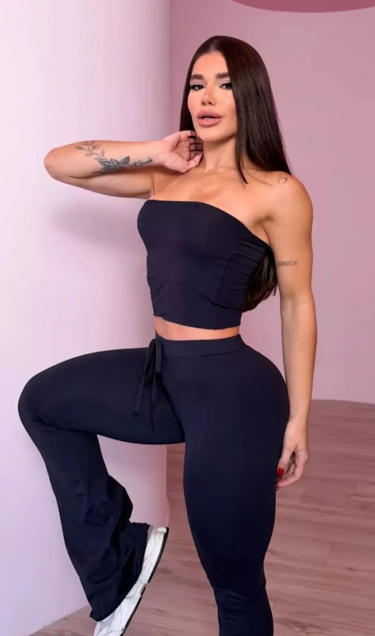 Calça Flare Britney - Marrom - Foto 5