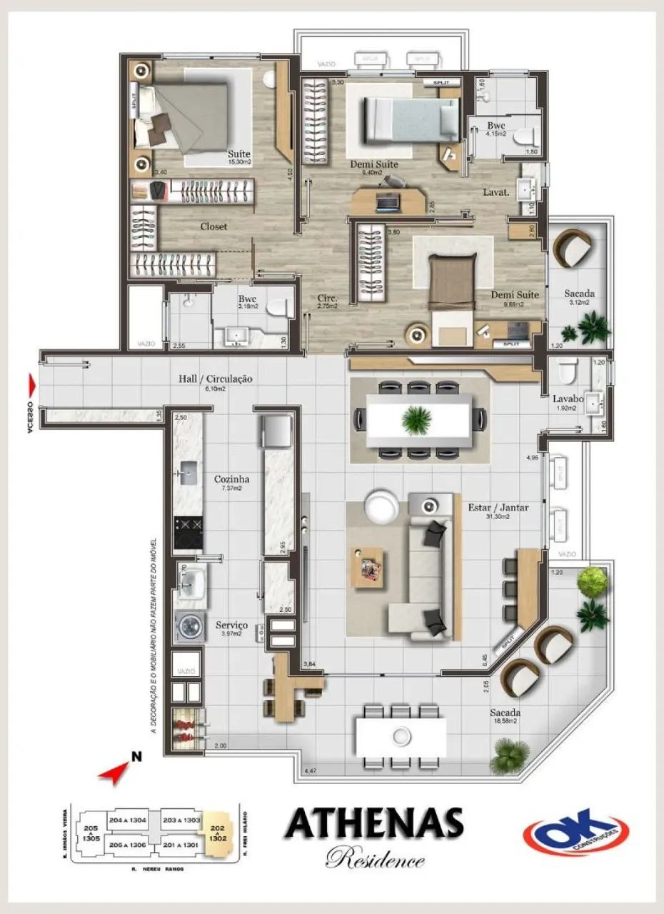 Apartamento 2 Quartos com 1 Suíte e 89m² - Campinas - Foto 2