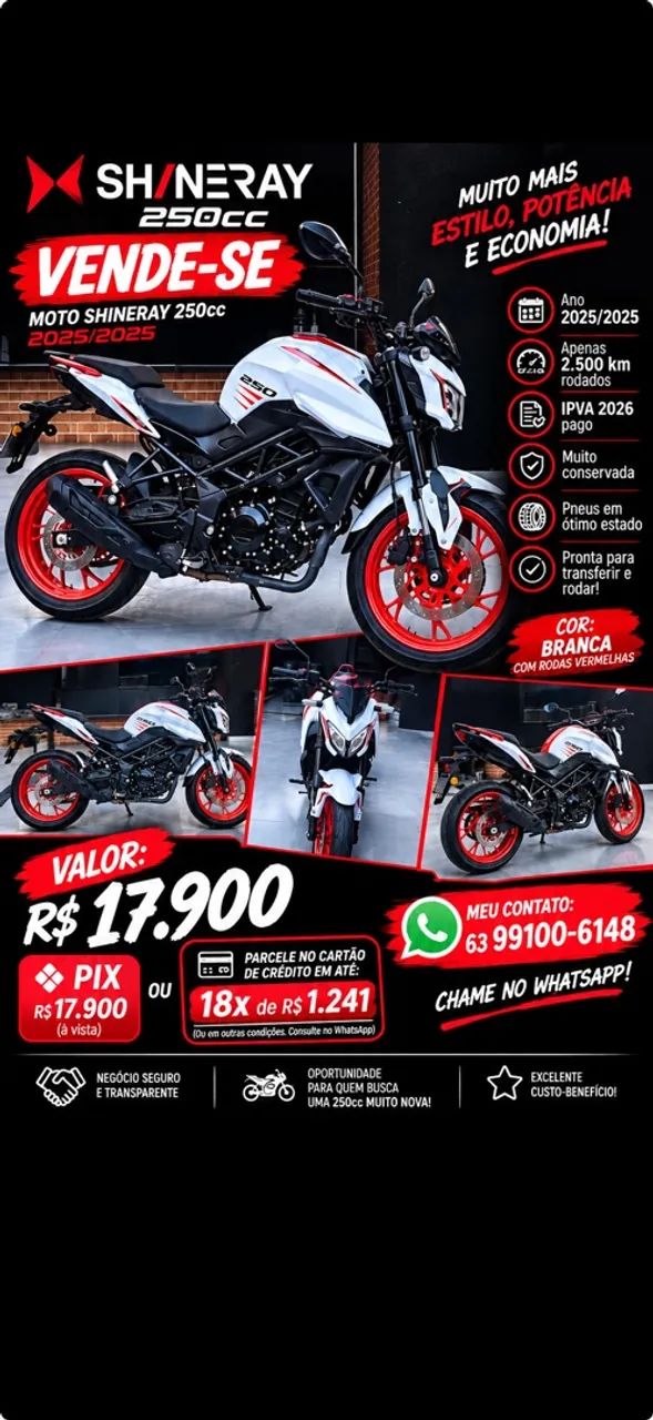 Vendo moto de 250cc