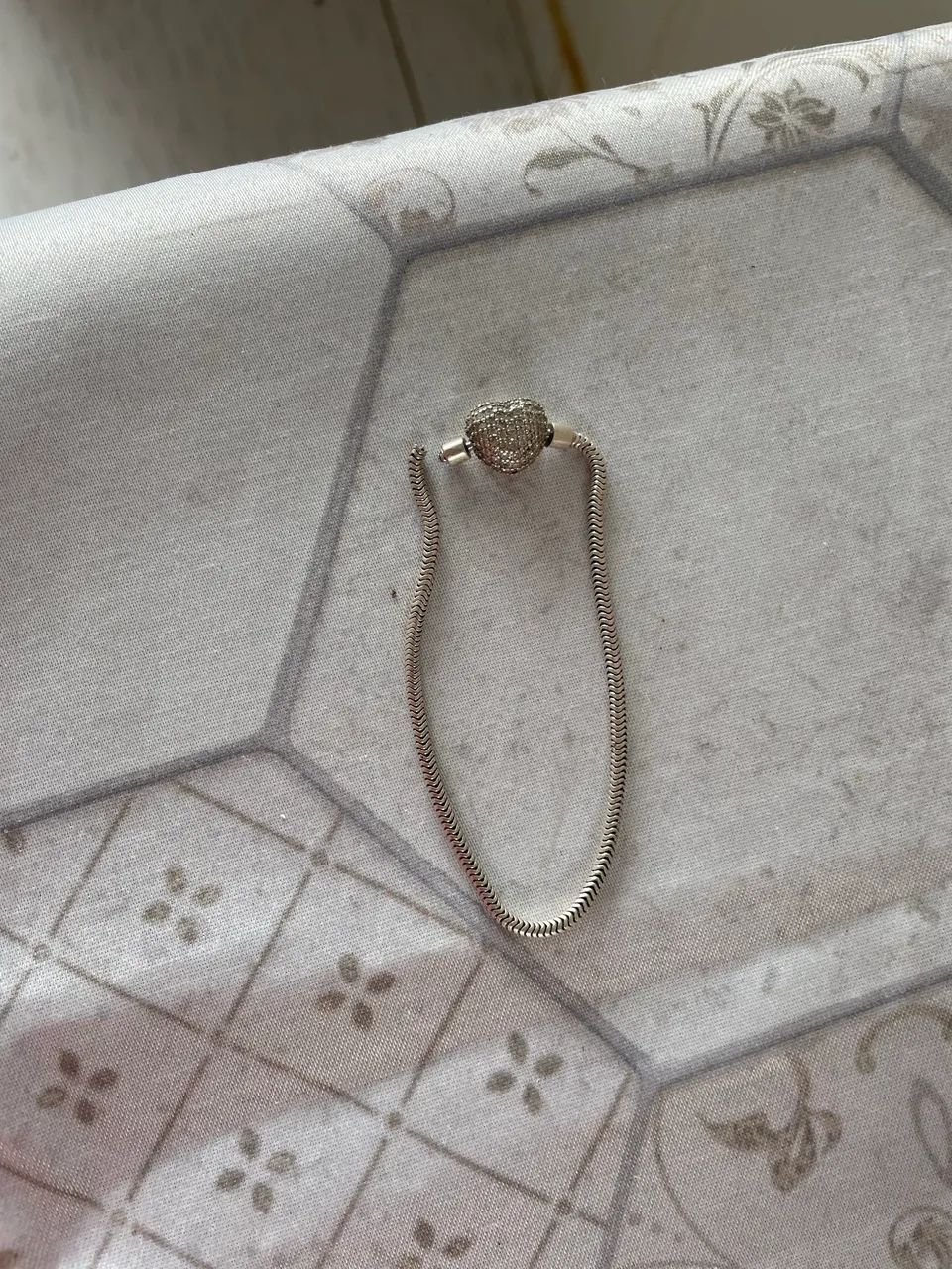 pulseira pandora coração cravejado 