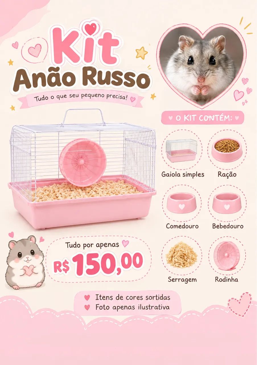 Kit de hamster anao russo 