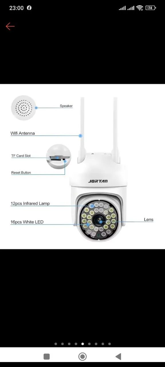 Câmera Wifi IP66 a prova d'água com alarme  - Foto 2