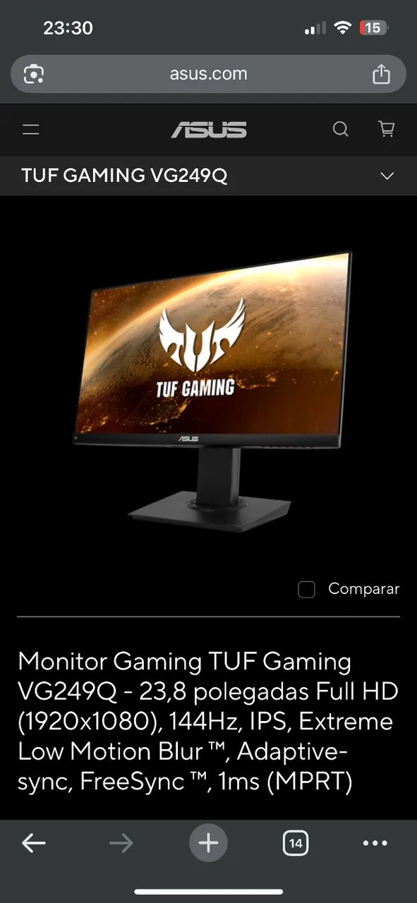 Monitor ASUS TUF Gaming VG249Q