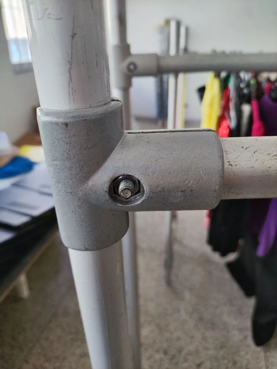 Arara de roupa peças de aluminio ajustável  - Foto 2