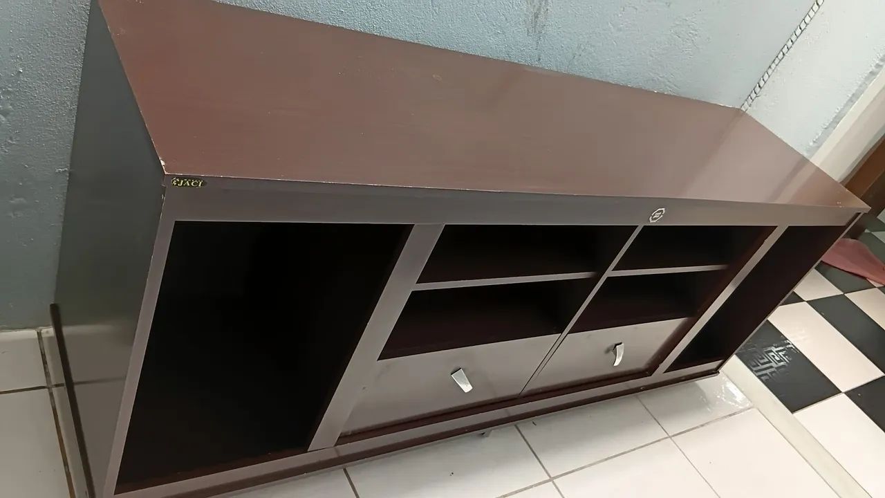Rack Grande para TV até 75" com Gavetas e Rodinhas - 1,77m