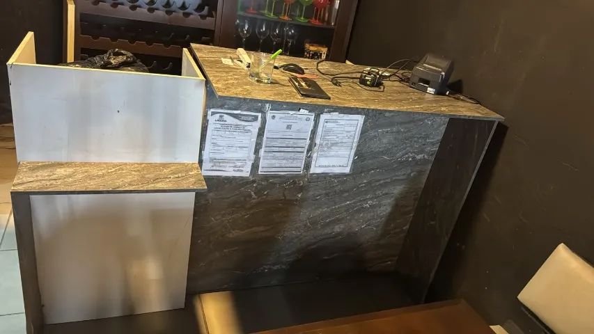 Balcão caixa para loja, pizzaria ou lanchonete 185x70x110 - Foto 2
