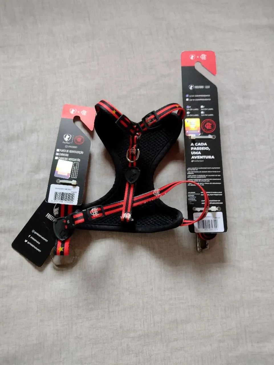 Peitoral e Guia Flamengo+Chaveiro Flamengo<br> - Foto 2