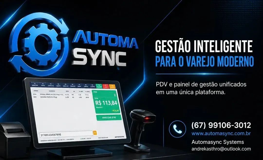 SISTEMAS PARA CAIXA DE MERCADO CONVENIÊNCIA E LOJAS