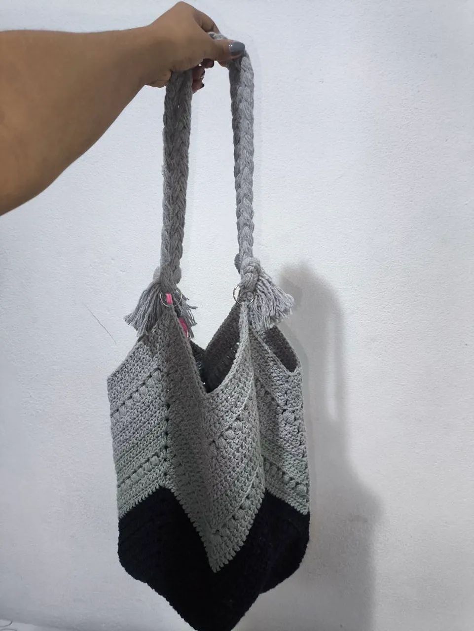 Bolsa de crochê (bolsa saco)