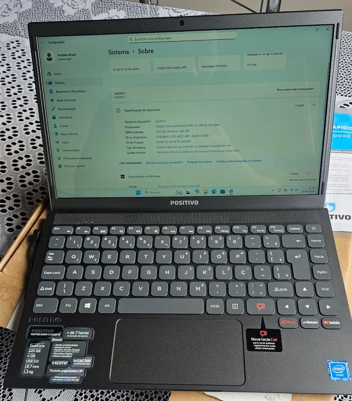Notebook Positivo Motion Gray C4120F-S - Foto 5