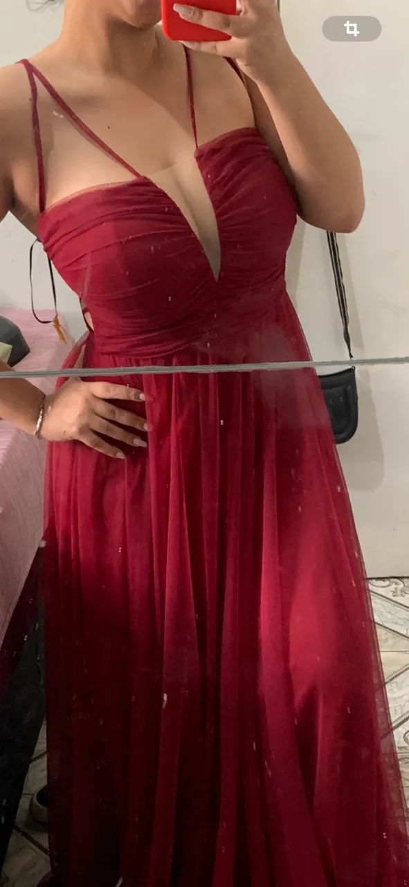 Vestido Tule Marsala  - Foto 2
