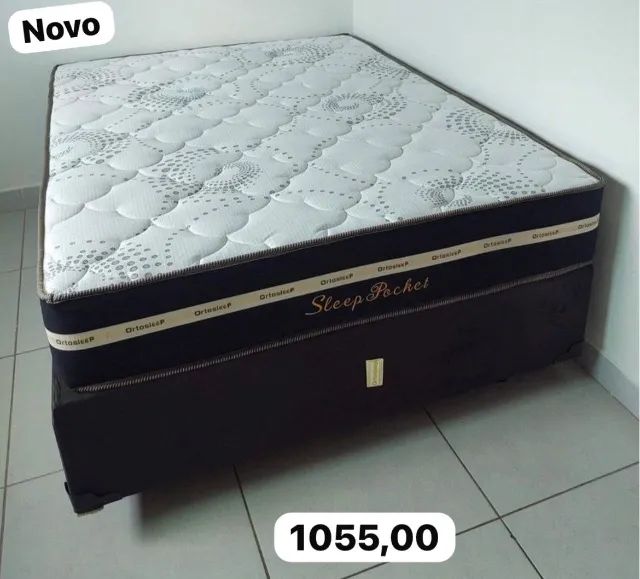 Cama box colchão e base 