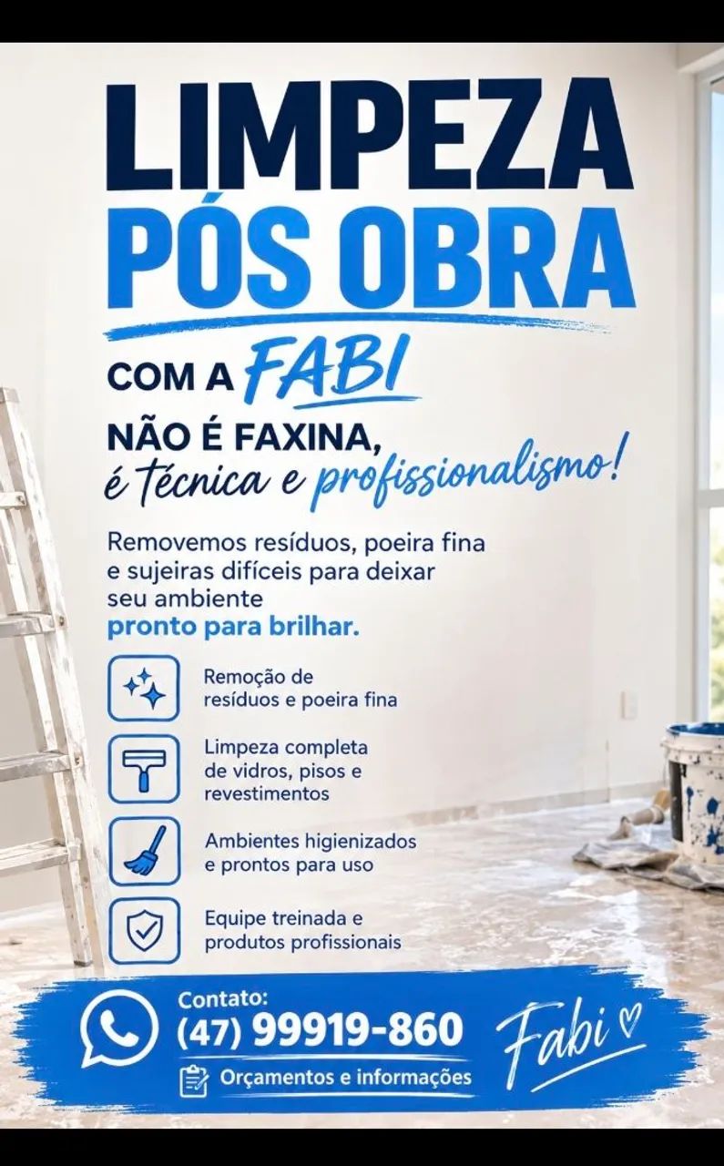 Limpeza pós obras 